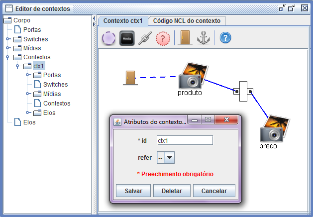 95 para que o autor faça o mapeamento. Na Figura 58 a opção Adicionar mapeamento está desabilitada, pois todos os componentes do switch já foram mapeados no <switchport>.