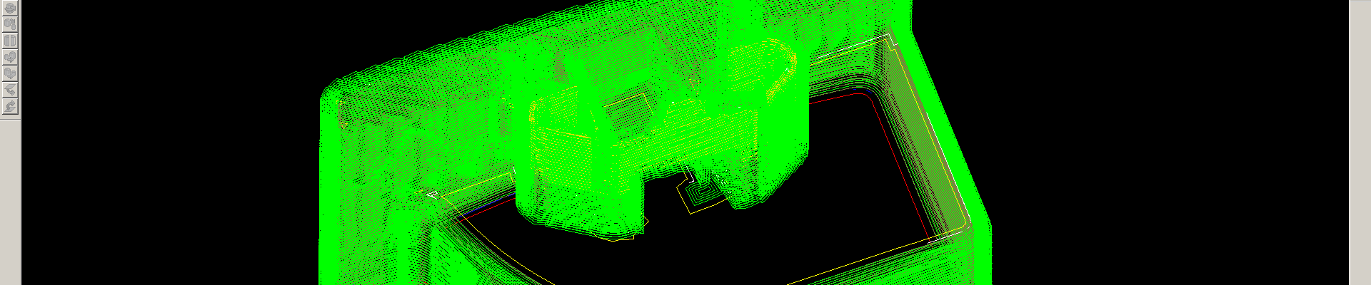 36 Com a posição da peça e suporte definidos, a geometria é igualmente fatiada em espessuras de 0,1mm em toda a altura do eixo Z (a letra "z" representa o eixo vertical da máquina).