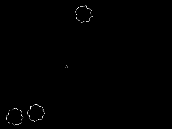 68 Este jogo serviu como experimento para o componente de animação, o que possibilitou taxas constantes de atualização das posições dos asteróides, tiros e nave. O resultado pode ser visto na Fig. 22.