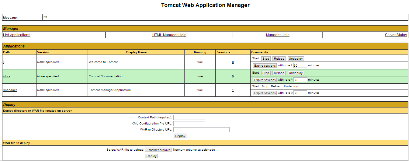 92 APÊNDICE D Este anexo mostrará os procedimentos necessários para a instalação e configuração da aplicação JAMWIKI 1.3.1 no container Apache Tomcat 7.0.