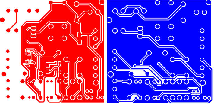 O desenho desta placa teve dois pormenores em conta, o primeiro a distribuição dos LEDs o outro facilitar a dissipação térmica dos LEDs.