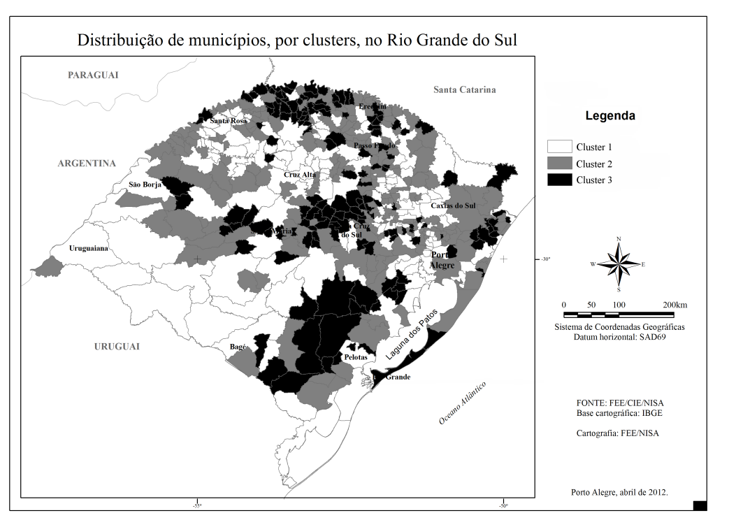 Mapa 1 Idese dos municípios do RS - 2009 Fonte: CIE/FEE. 5.