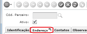 Classificação: Dê dois cliques para selecionar o perfil Normal 9. Telefone: Insira o telefone de contato do parceiro. 10. Celular/Fax: Insira outro telefone de contato do parceiro 11.