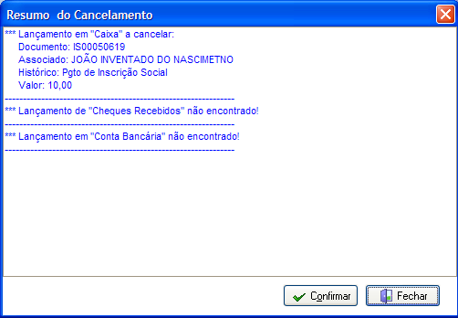 CANCELANDO O RECEBIMENTO DA INSCRIÇÃO SOCIAL Para Cancelar o valor recebido da Inscrição Social, será necessário entrar no modo de ALTERAÇÃO do sócio e selecionar no TIPO a opção CANCELAR na Guia