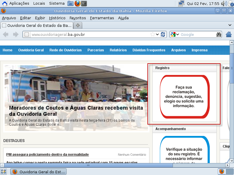 citar o acesso às informações e serviços disponibilizados ao cidadão. A navegação na Internet deve ser orientada tendo em vista um objetivo.