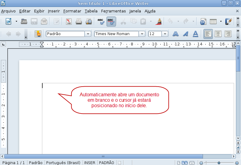 3. Fazendo um Aviso no LibreOffice - Editor de Texto 3.