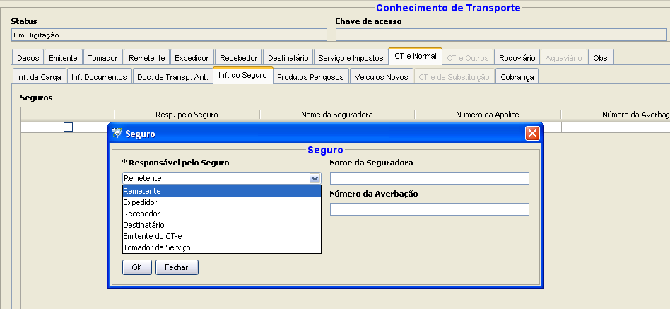 Para CT-e do tipo Normal, Complementar ou Substituição: -Se UF de início da prestação = UF de fim de prestação (e UF fim <> EX) CFOP deve iniciar por 5 -Se UF de início da prestação <> UF de fim da