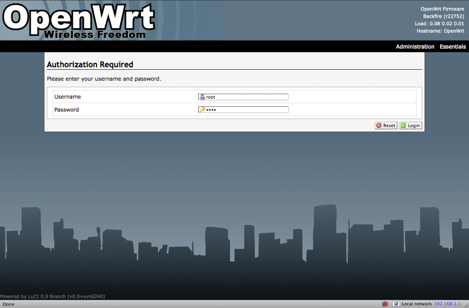 OpenWRT - configurações básicas 1o