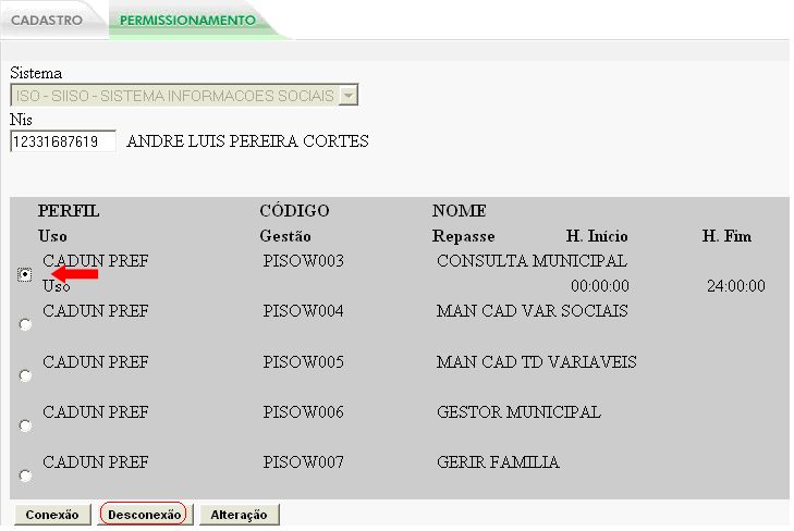 3.2 - Excluir o cadastro do Usuário Final Para excluir o cadastro de acesso do usuário final, o usuário máster acessa a funcionalidade