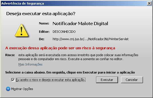 Após esse procedimento, o notificador já estará instalado em seu computador