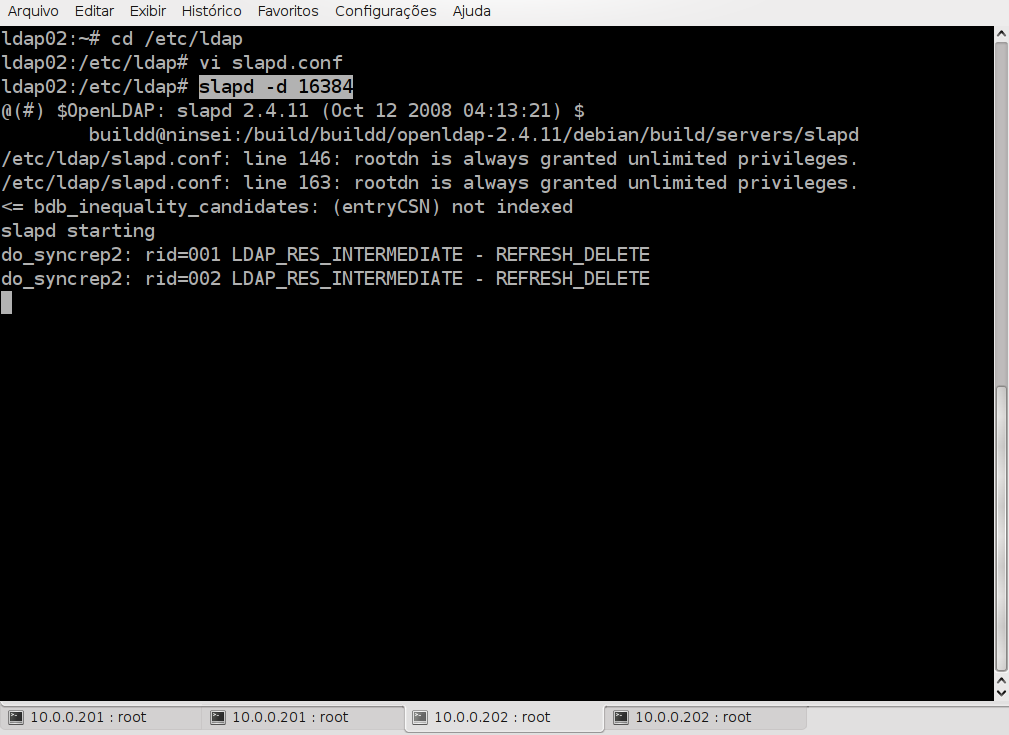 Slide 1 16 Alterando o slapd.