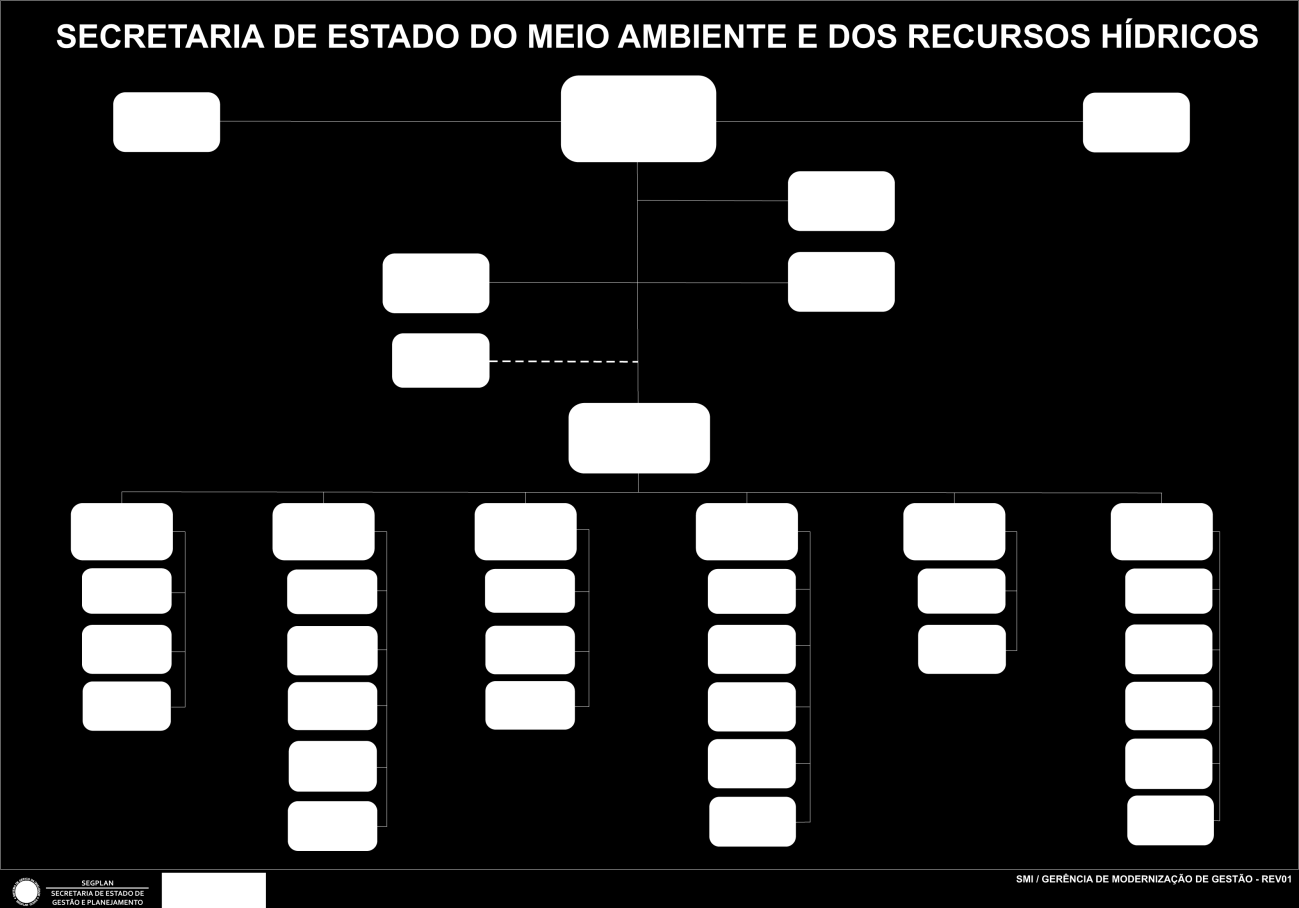 2 ANTECEDENTES E CONTEXTO A de Goiás SEMARH é composta de cinco superintendências que podem ser ditas como finalísticas (Figura 1), ou seja, atuam diretamente no acompanhamento de atividades