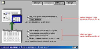 Relatório de tabelas e de gráficos dinâmicos no menu Dados do Excel. Esta acção convoca o Assistente de tabelas e gráficos dinâmicos, que inicia o processo de criação da tabela.