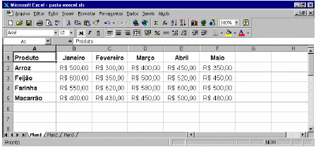 Com relação ao Excel e à figura, julgue os itens a seguir.