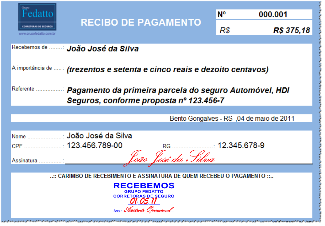 RECEBIMENTO DE VALORES Todo e qualquer recebimento de valores pela Assistente Operacional, só pode ocorrer com a autorização do(a) corretor(a) e ou responsável administrativo.