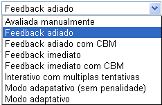 Misturar entre as questões:se esta opção estiver ativada as perguntas serão misturadas aleatoriamente toda vez que o participante inicia uma tentativa do questionário, contanto que esta opção esteja