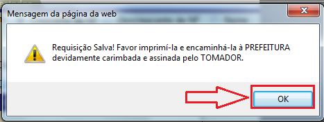 d. Informe o motivo do cancelamento e os outros dados da requisição de cancelamento da NF-e. Clique em salvar e imprima a solicitação de cancelamento.