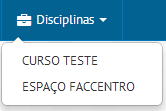 Botão Minhas Informações e Disciplinas Com o botão Minhas informações são possíveis alterar diversas configurações Perfil: Alterar a senha, alterar a imagem do perfil, entre outros Calendário: Cria