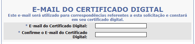 6. Preencha seu e-mail pessoal; 7. Clique em enviar.