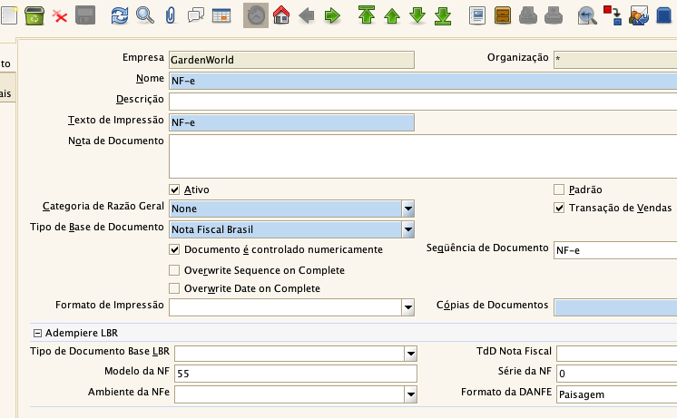 TdD NF-e Configure