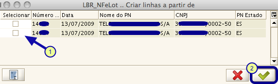 Crie o Lote e adicione as NFs 1. Crie um novo Lote 2. Digite um nome para o Lote 3.