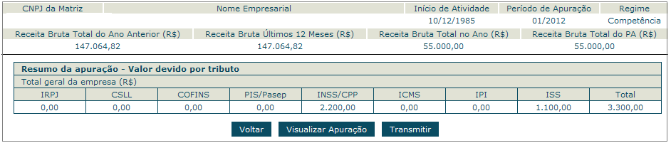 clicar no botão Após a conferência das informações prestadas fechar o extrato