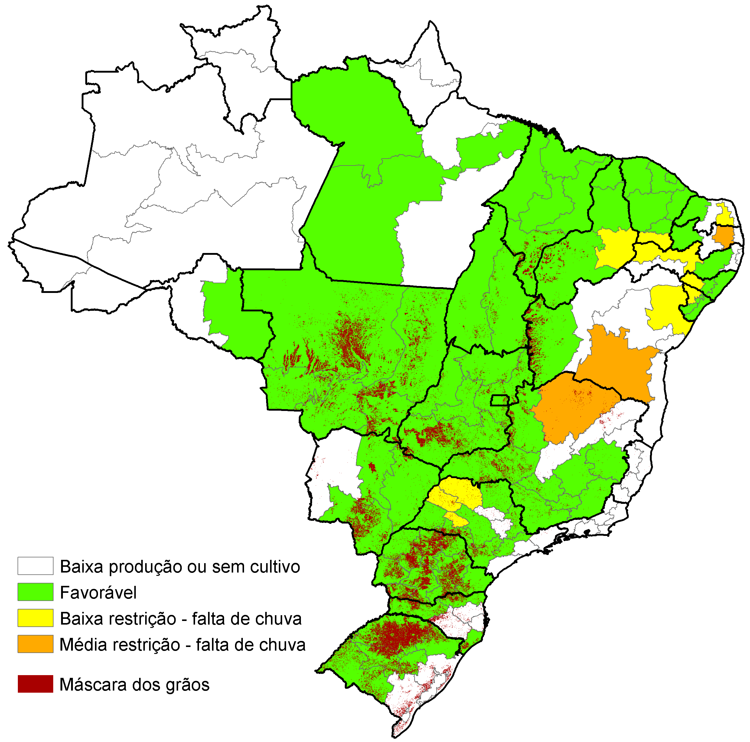 Figura 11 huva acumulada em abril Figura 12 condição hídrica geral para o cultivo de