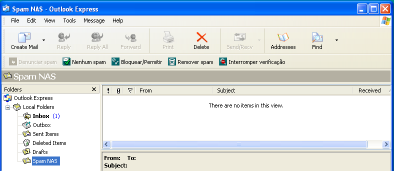 Antispam Bloquear/Permitir Visualizar mensagens de e-mail filtradas A partir do aplicativo de e-mail, por exemplo, Microsoft Outlook, Outlook Express ou Windows Mail, é possível visualizar as