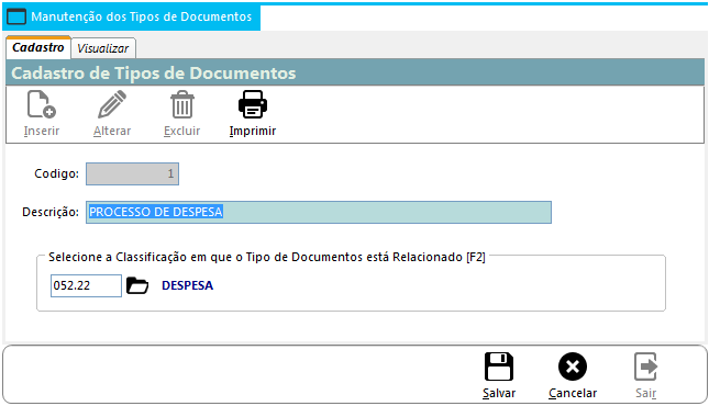 PÁGINA 24 Tipos dos Documentos A tabela de Tipos de documentos deve ser utilizada como um facilitador auxiliando o operador do sistema que não precisará de conhecimentos mais profundos sobre