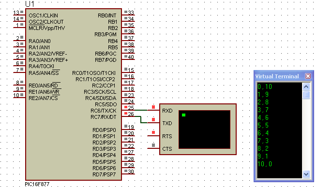 Neste programa deve-se verificar no simulador Proteus, com o botão direito sobre o dispositivo, se o clock do PIC