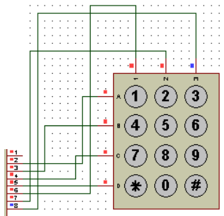 CONTROLE DE ACESSO COM TECLADO MATRICIAL O teclado matricial é geralmente utilizado em telefones e em controle de acesso de portas com senhas pré-definidas.