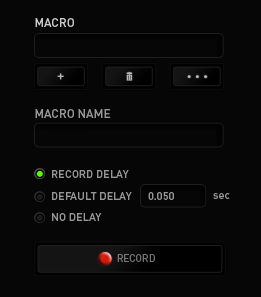 GUIA MACRO A guia Macro permite criar uma série precisa de teclas e botões pressionados. Essa guia também permite que você tenha diversas macros e longos comandos de macros ao seu dispor.