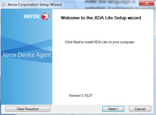 Clique em NEXT (Seguinte) para instalar o XDA-Lite no computador.