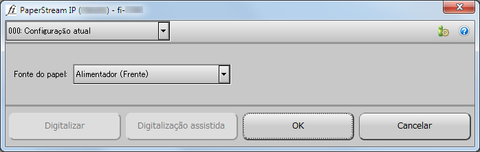 Capítulo 3 do Modo simples É a janela de configurações simplificada que inclui apenas funções específicas para digitalização.