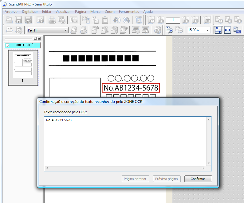 Capítulo 2 8 Configure [Sequência de caracteres 1], [Contador] e [Zone OCR] em [Configurações aplicadas].