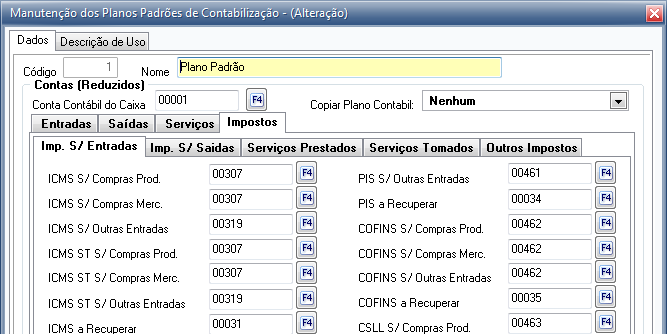 OBS1: Essa etapa é muito importante, pois iremos configurar como a empresa vai fazer os lançamentos no ContabMilenium, se fará somente os lançamentos de mercadorias e serviços, ou se fará também os