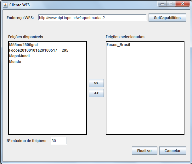 50 5.1.1. Cliente WFS O cliente WFS introduzido ao GLUE possui uma interface simples (Figura 5.