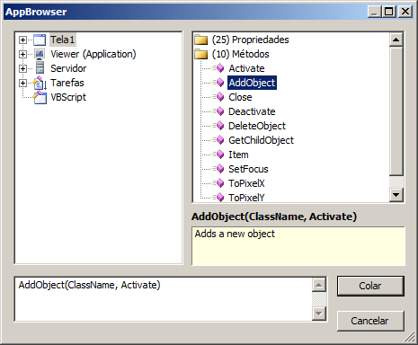 AppBrowser 9.4 Propriedades Todo objeto possui Propriedades, que guardam informações a respeito de suas características.