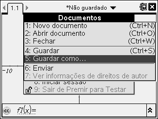 Se premires sucessivamente / b surge um novo menu onde obténs um conjunto de ações rápidas, incluindo as funcionalidades utilizadas recentemente, as quais constituem o chamado menu de contexto.