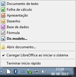 Iniciar com um documento existente Pode-se iniciar o LibreOffice clicando duas vezes no nome do ficheiro de um documento LibreOffice num gestor de ficheiros como o explorador de ficheiros.