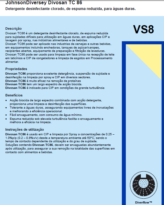 2 - Código de Boas Práticas SSA_CBP_CIV Ficha técnica de produto de limpeza