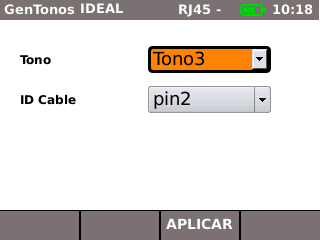 Capítulo 3 Configurações Ajustando de Mapa de Fios Este menu permite que você defina o tipo de cablagem. 1. Selecione o item de menu "Mapa de Fios". Opção Tipo do Cabo Selecionando o tipo de cabo.