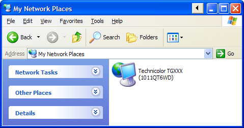 9 SERVIÇOS DE REDE 9.1.1 Acessando o MediaAccess Gateway via UPnP Windows 7/Vista Se o seu computador executa Windows 7/Vista: 1 No menu Iniciar do Windows, clique em Rede.