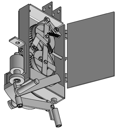 Instrução de Montagem 4 Guinho de Cabo Passante O guincho de cabo passante tem como acionamento duas manivelas, como mostra a ilustração abaixo.