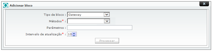 ӾӾ Resultado SQL Remoto Esta opção de Resultado SQL remoto é o mesmo recurso explicado no tipo de bloco Gráfico Remoto e o funcionamento desta opção é da mesma forma descrito anteriormente.