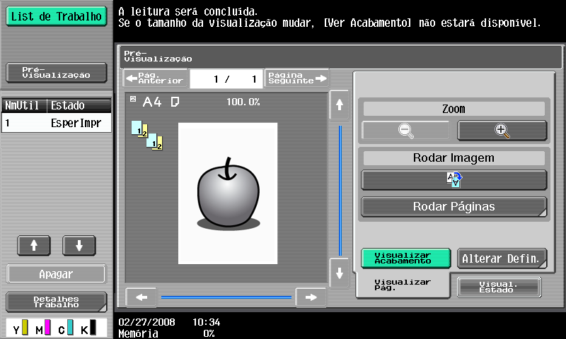 3.12 Verificar as cópias 3 Para verificar com imagem de pré-visualização Referência - Para alterar as definições seleccionadas depois de verificar a imagem de pré-visualização,