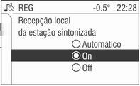 102 Rádio Seleccione o tipo de programa desejado. O menu Rádio surge no visor e é apresentado PTY Search. É apresentada a última estação encontrada. Ouve a estação encontrada.