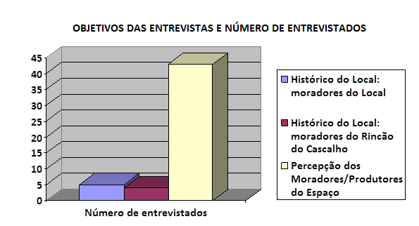 Gráfico 1: Entrevistas realizadas e objetivos. Fonte: Elaborado pela autora.