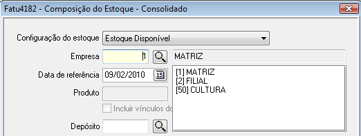 5.4 Relatório de Composição do Estoque (Opção: Venda>Relatórios>Composição do estoque>consolidado) Este relatório da uma visão completa da movimentação do produto - com estoque físico, pedidos de