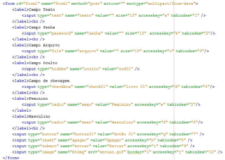 4.0 Formulários